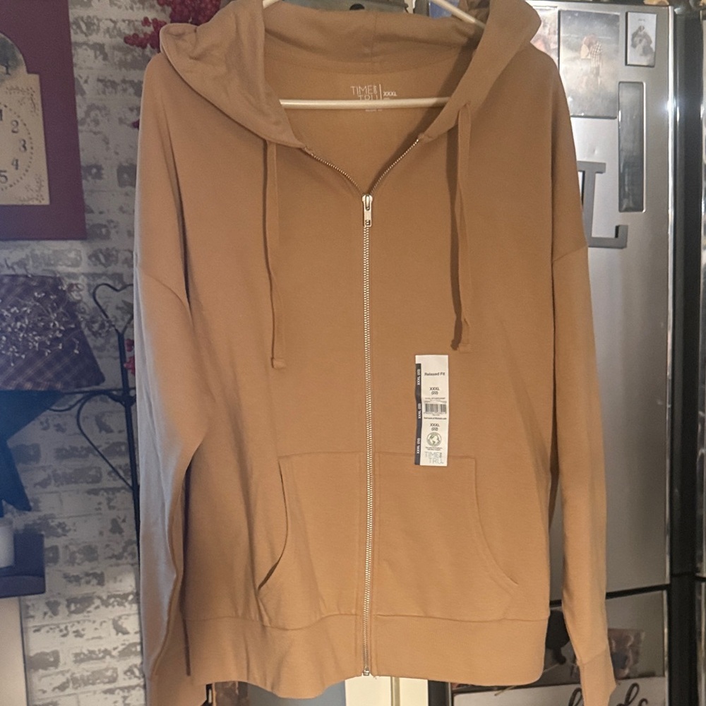 Time and Tru Light Brown Hoodie